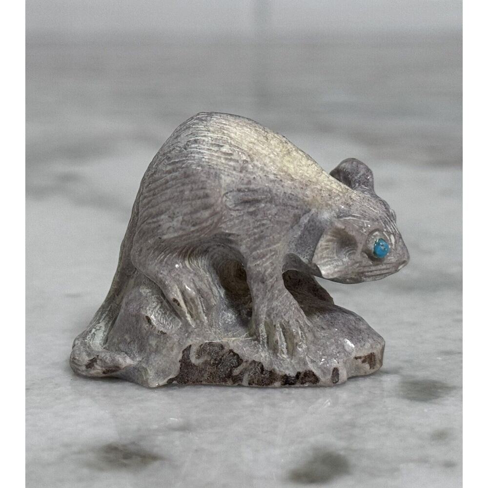 Zuni Max Laate Signed Carved Antler Fetish